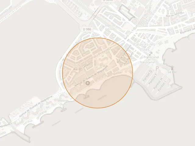 Secteur approximatif du bien : Palavas-les-Flots